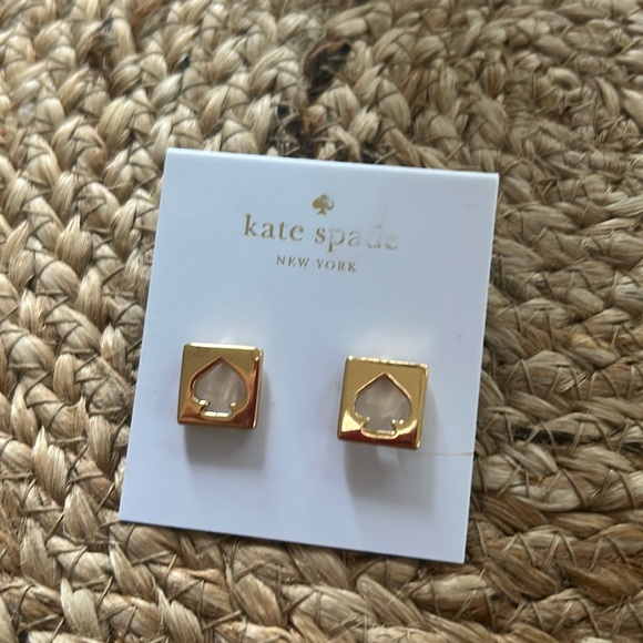 kate spade Jewelry - KATE SPADE Golden Hole Punch Spade Signature Stud Earrings